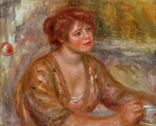 Die Tasse Kaffee, Porträt von Andree (genannt Dede) 1917